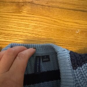 Janie and Jack Light Blue and Navy Sweater